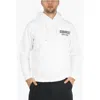 Dsquared2 Logo Print White Sweatshirt With Drawstring Hood
