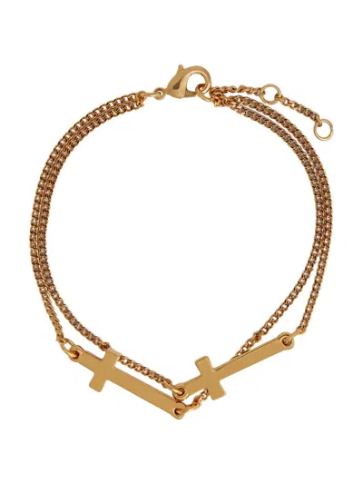 Dsquared2 Dsquared 十字架吊坠“耶稣”手链 In Gold