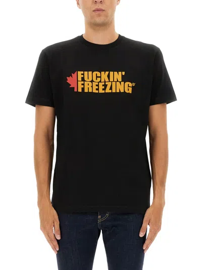 Dsquared2 Dsquared Graphic T-shirt For Men In Black