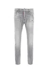 Dsquared2 Dsquared Grey Stretch Denim Skater Jeans In Gray