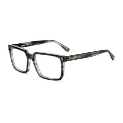 Dsquared2 Dsquared² Gray Acetate Glasses Men's (frames) In Black