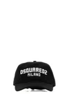 Dsquared2 Distressed Logo Cap With Adjustable Strap In Black