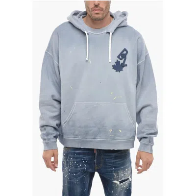 Dsquared2 Dsquared² Hoodie Sweatshirt With Paint Splitter Men's Pattern