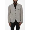 Dsquared2 Houndstooth Virgin Wool Side Vents 3-button Blazer