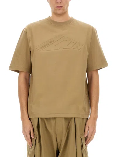 Dsquared2 Dsquared Icon New Generation Loose Fit Embossed T-shirt In Neutral