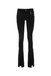 Dsquared2 Stretch Denim Jeans Trumpet With Ankle Slit 19cm In Black