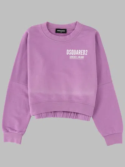 Dsquared2 Dsquared Kids Cotton Sweatshirt In Orange