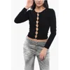 Dsquared2 Knitted Cut-out Top With Pearl Detail