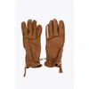 Dsquared2 Leather Gloves With Half Zip And Embossed Logo Grösse 8