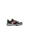 Dsquared2 Black Sneakers With Distressed Effect And Logo On The Heel In Leather Man In Multi