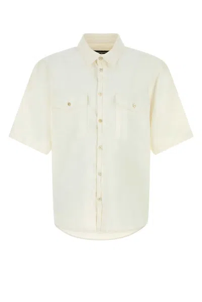 Dsquared2 Dsquared Linen Short Sleeves Shirt In White