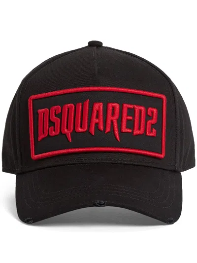 Dsquared2 Dsquared Logo-embroidered Baseball Cap In Black