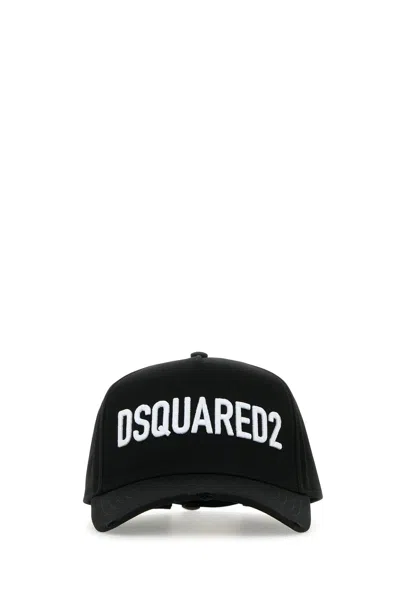 Dsquared2 Dsquared Logo Embroidered Baseball Cap In Blkwhite