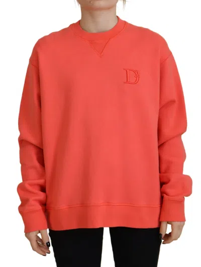 Pre-owned Dsquared2 Dsquared² Logo Embroidery Women Long Sleeve Women's Sweater () In Pink