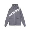 Dsquared2 Logo Hooded Windbreaker Men In Gray