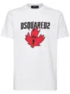 Dsquared2 White Crewneck T-shirt Witrh Screaming Maple