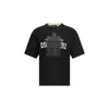 Dsquared2 Loose Fit Black T-shirt With Spray-dyed Finish And Bold Print In Black