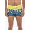 Dsquared2 Logoed Swim Short With Floral Motif