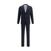 Dsquared2 Black Fleece Wool Two-piece Suit In Blue