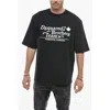 Dsquared2 Loose Fit Brothers Team T-shirt With Logo Print In Black