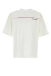 Dsquared2 Men White Crewneck T-shirt With Logo Lettering On The Front In Cotton Man In White