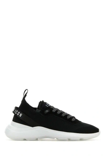 Dsquared2 Dsquared Man Black Fabric Icon Fly Sneakers