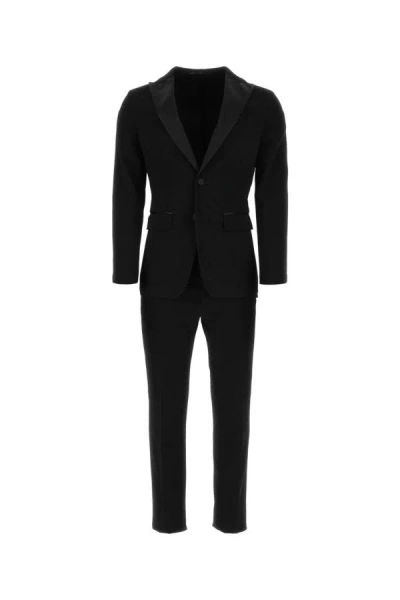 Dsquared2 Black Stretch Viscose Suit