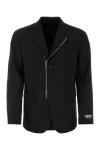 Dsquared2 Black Stretch Wool Blazer In Black