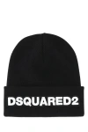 Dsquared2 Wool Logo Hat In Black