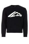 Dsquared2 Icon Logo-print Virgin Wool Jumper In Black