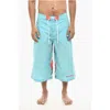 Dsquared2 Maxi Swim Shorts With Tie Dye Print In Blue