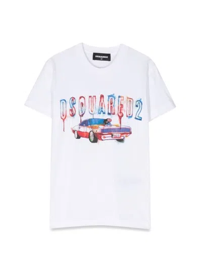 Dsquared2 Dsquared Mc Logo T-shirt And Machine In Black