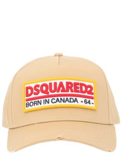 Dsquared2 Dsquared Men Baseball Hat With Logo Patch In Burgundy