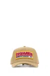 Dsquared2 Dsquared Men Beige Cotton Baseball Cap In Brown
