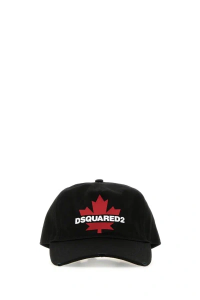 DSQUARED2 DSQUARED MEN BLACK COTTON BASEBALL CAP