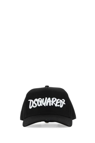 Dsquared2 Dsquared Men Black Cotton Baseball Cap