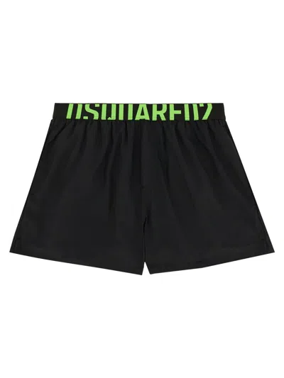 Dsquared2 Dsquared Men Boxer Swimsuit In Black