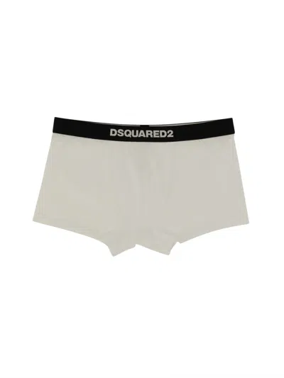 Dsquared2 Dsquared Men Boxers With Logo In White