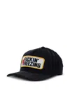 Dsquared2 Souvenir From Canada Corduroy Patch Baseball Cap In Animal Print