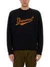 Dsquared2 Wool Pullover With Logo In Black