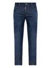 Dsquared2 Indigo Blue Jeans With Five Pocket Design In Blue