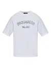 Dsquared2 Relaxed-fit Cotton T-shirt With Bold Graphic Print In White