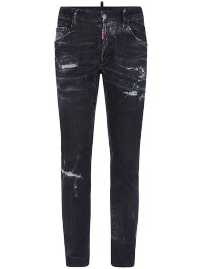 DSQUARED2 DSQUARED MEN DISTRESSED STRETCH-COTTON SLIM JEANS