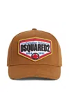Dsquared2 Brown Cap With Embroidered Logo Patch In Brown