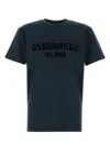 Dsquared2 Dsquared Men Midnight Blue Cotton T-shirt In Blue