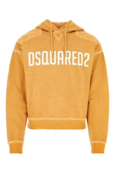 DSQUARED2 DSQUARED MEN MUSTARD COTTON SWEATSHIRT