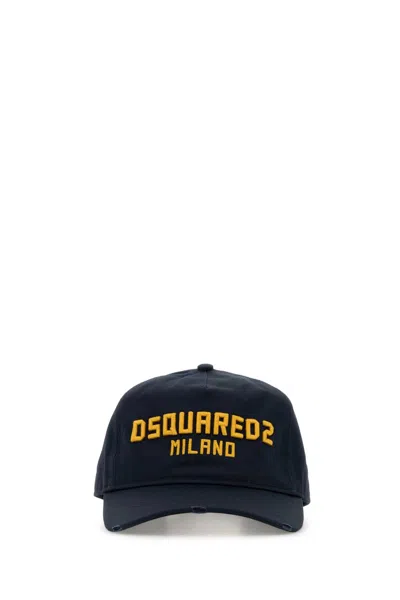 Dsquared2 Dsquared Men Navy Blue Cotton Baseball Cap