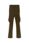Dsquared2 Dsquared Olive Green Stretch Cotton Loose Cargo Pant In Green