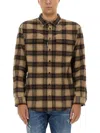 Dsquared2 Canadian Plaid Wool Blend Shirt In Multicolor