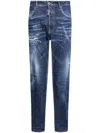 Dsquared2 Dsquared Men Straight Jeans With A Lived-in Effect In Blue